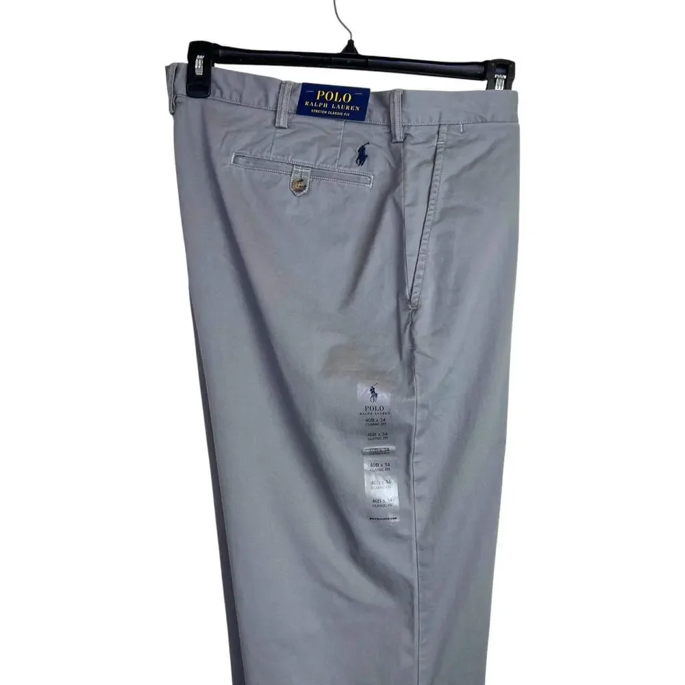 POLO Ralph Lauren Chinos Stretch Classic Fit in Gray Men's 40W 34L